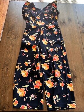 Rachel by Rachel Roy v-neck cropped wide leg jumpsuit-large